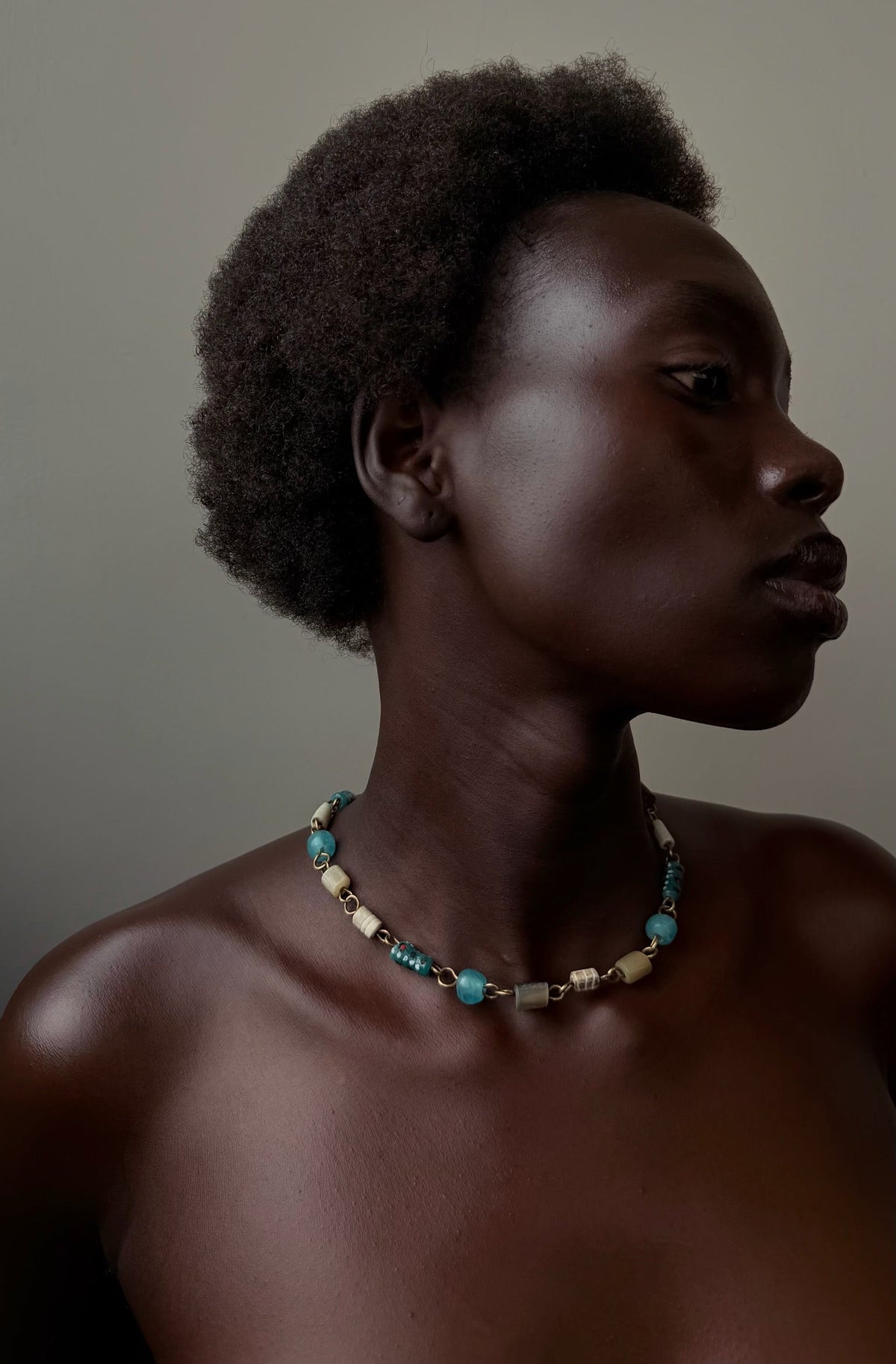 Firoza Glass Bead Necklace