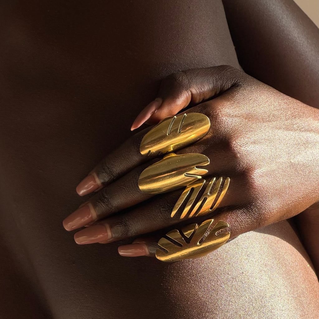 Stripped Amani wrap ring