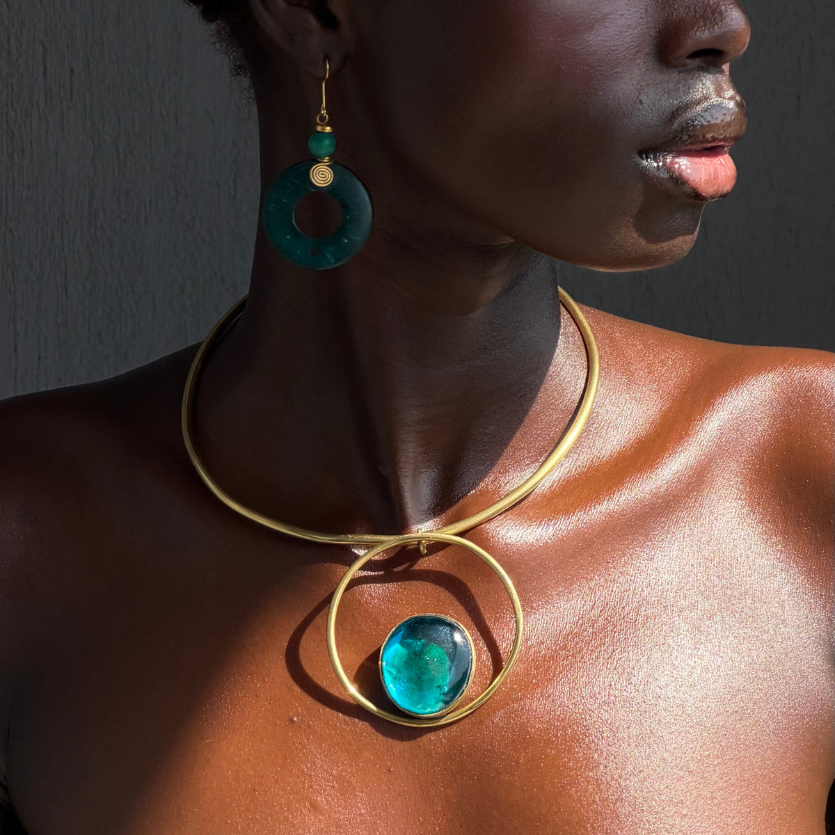 Teal Neck cuff