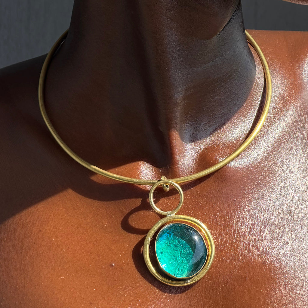 Teal Neck cuff