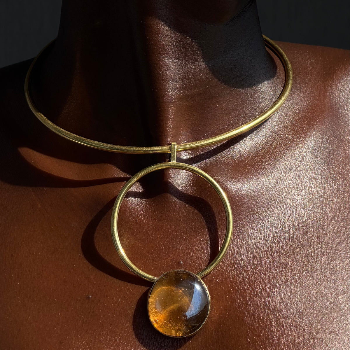 Amber Glass Neck cuff