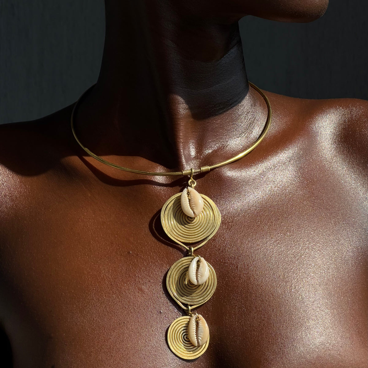 Amani cowry neck cuff
