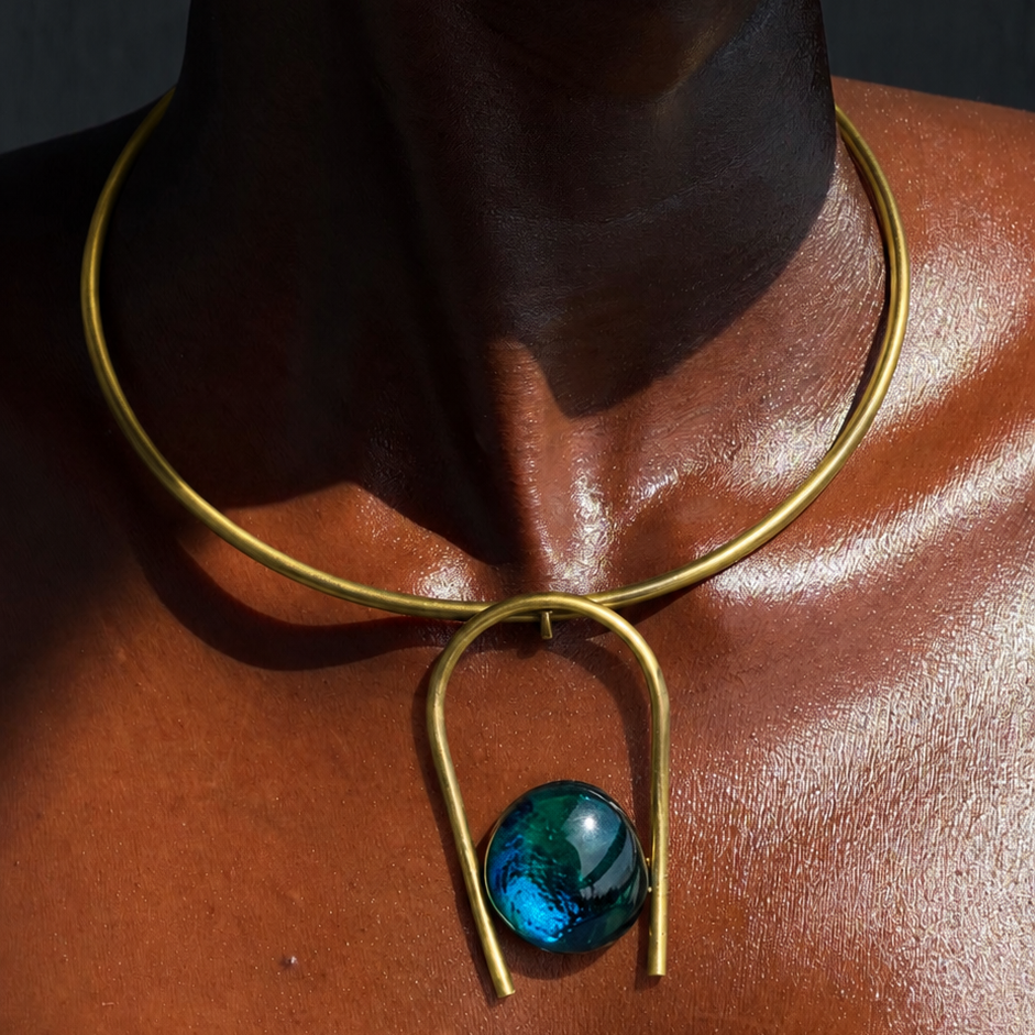 Teal Neck cuff