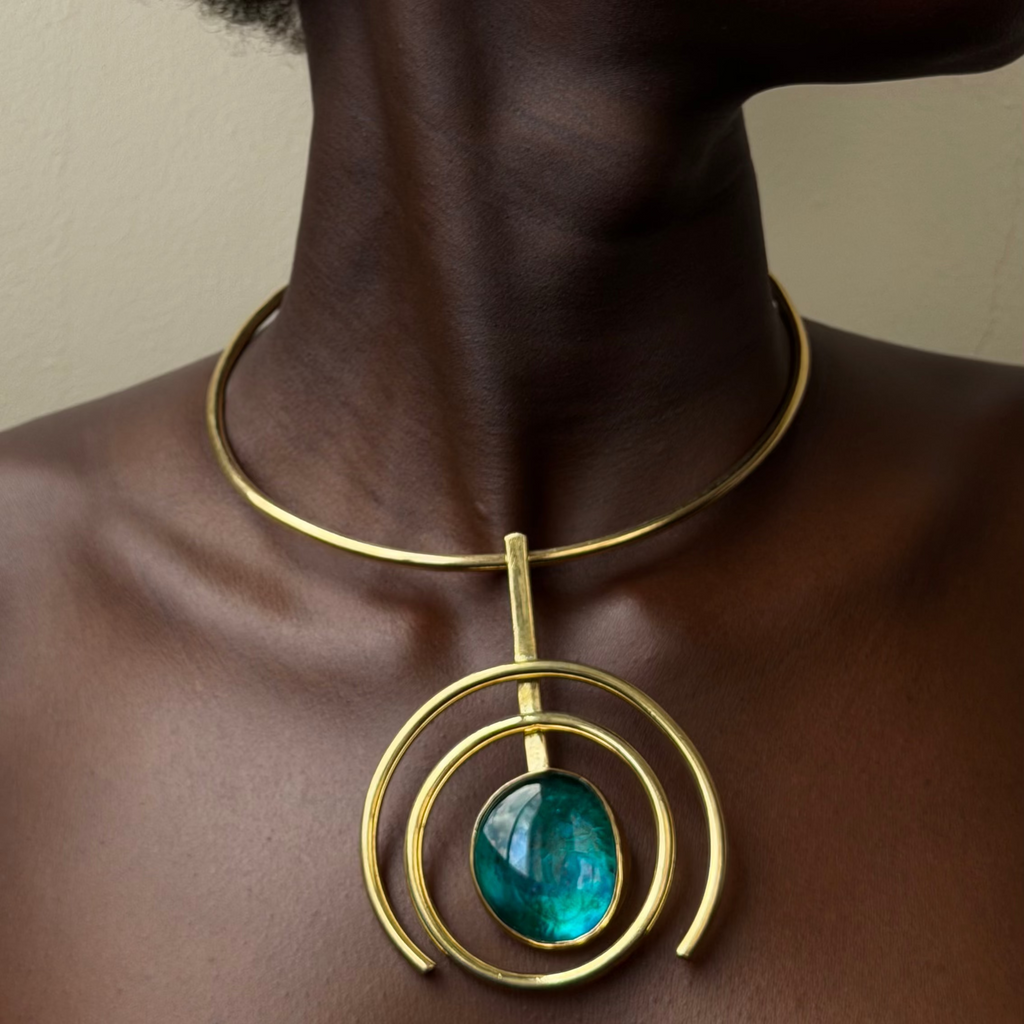 Teal Neck Cuff
