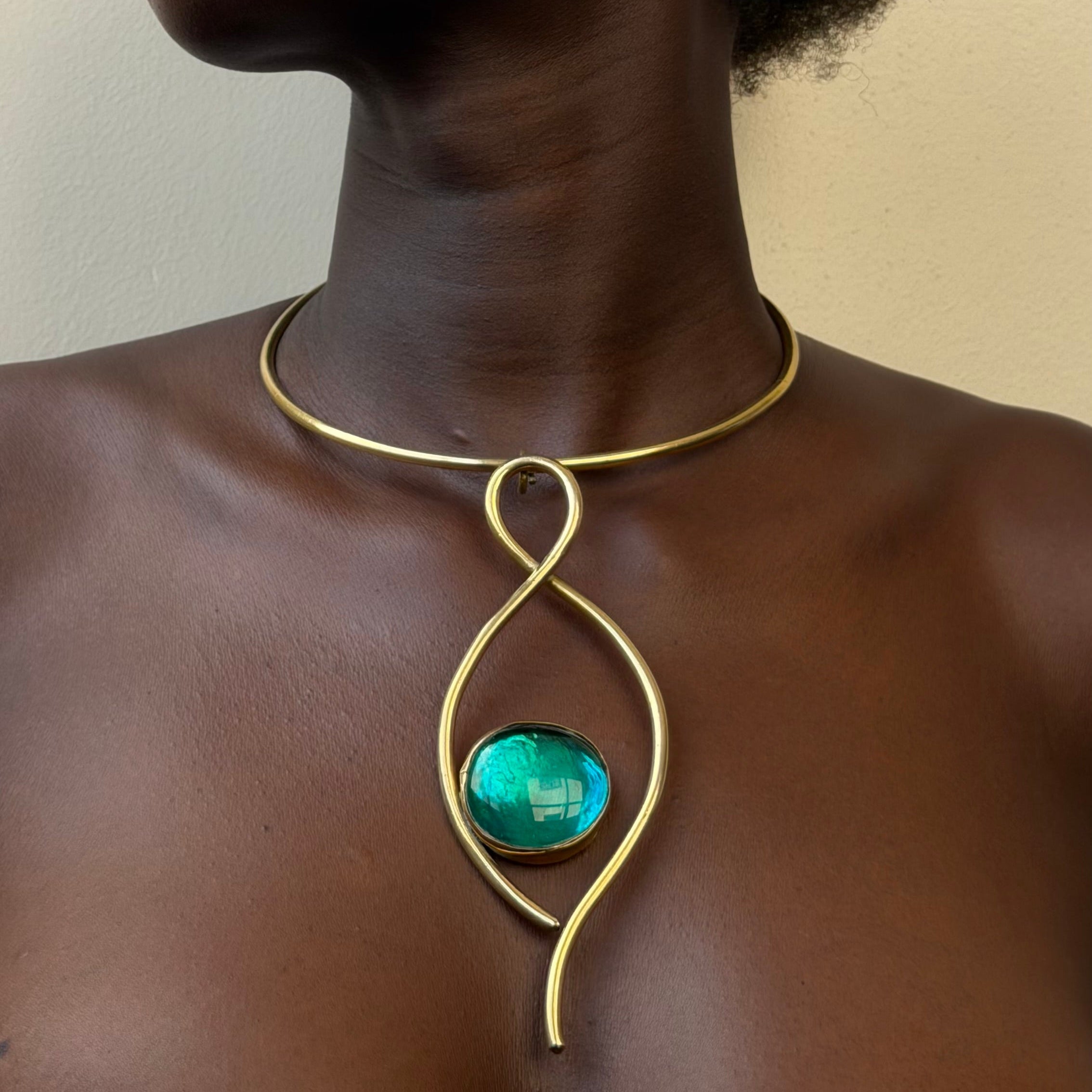 Teal Neck Cuff