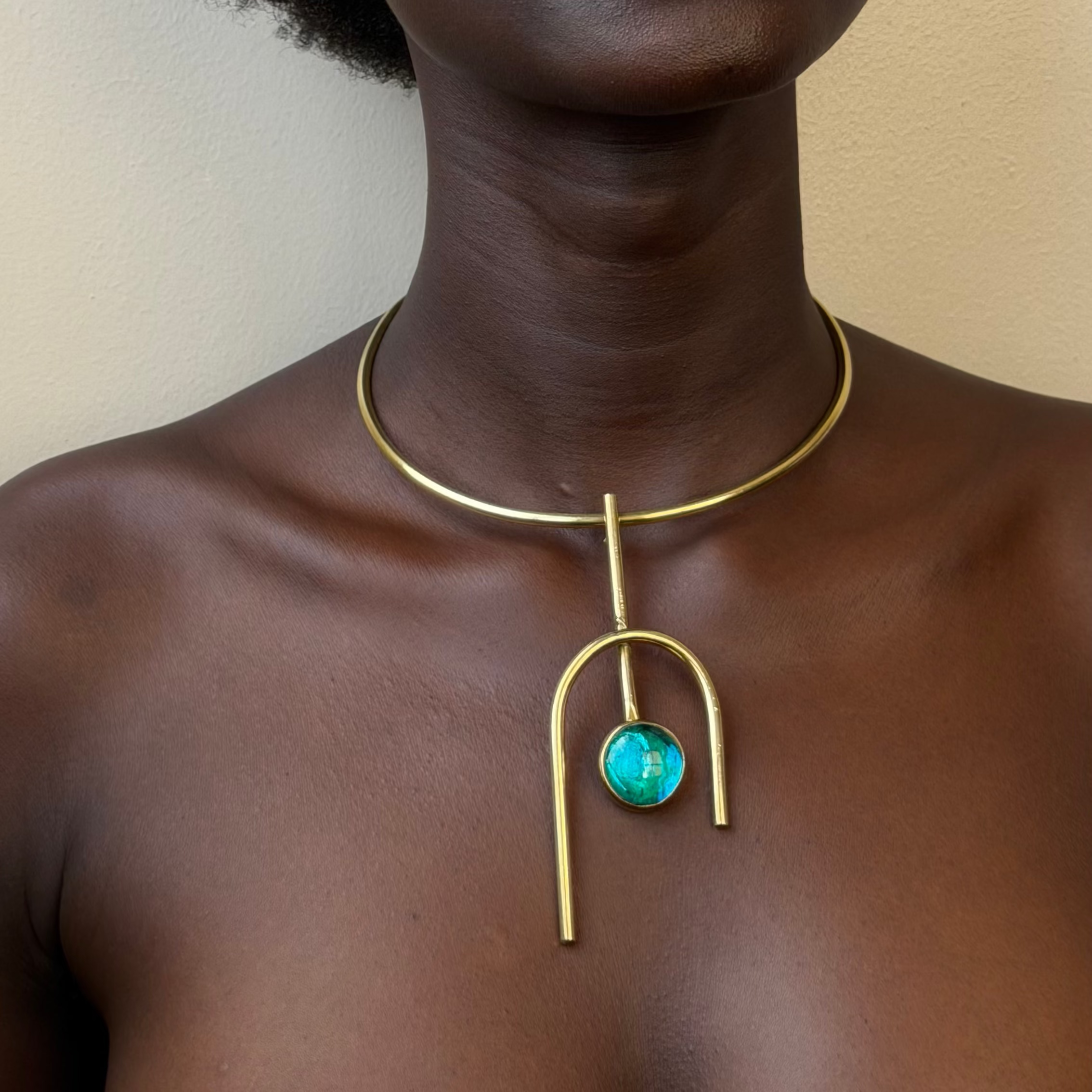 Teal Neck Cuff