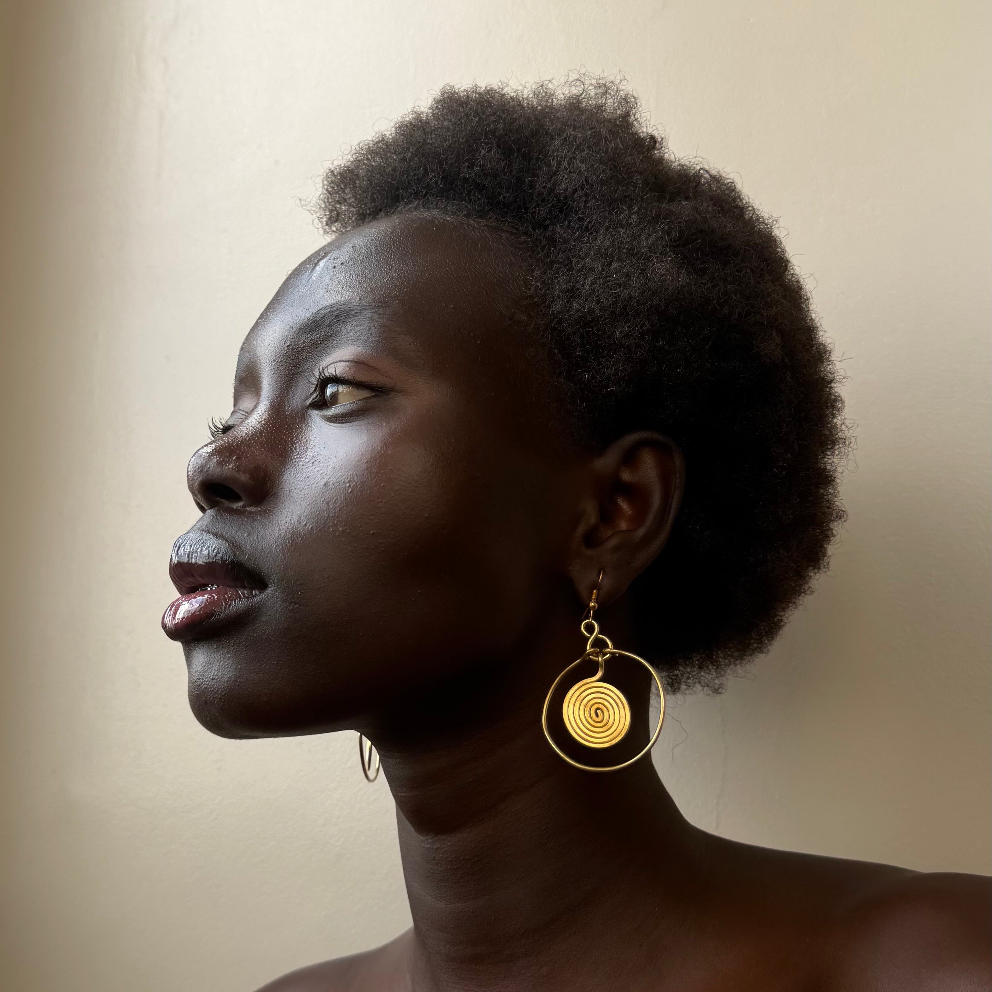 The Spiral Hoop Earrings