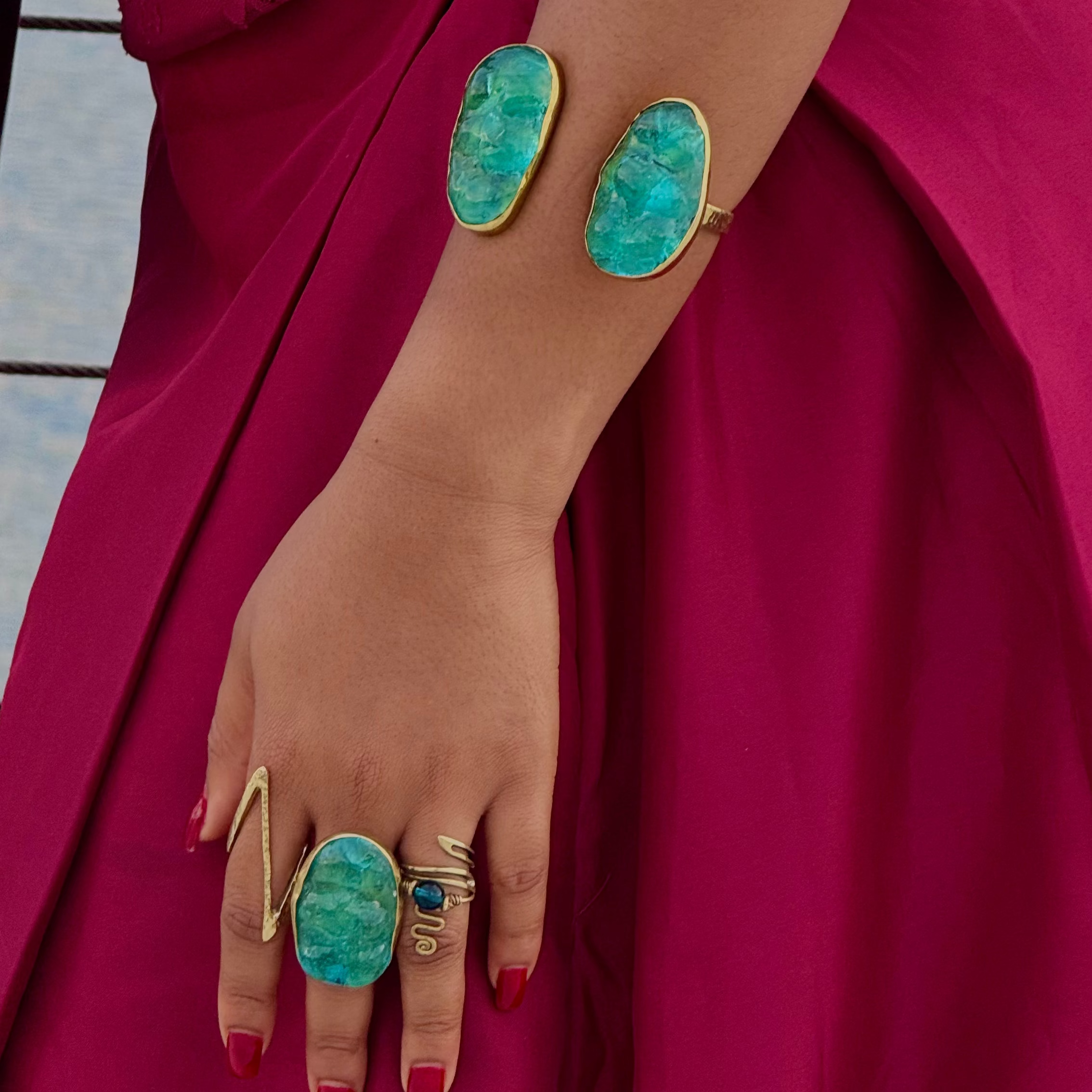 Aquamarine Glass Set