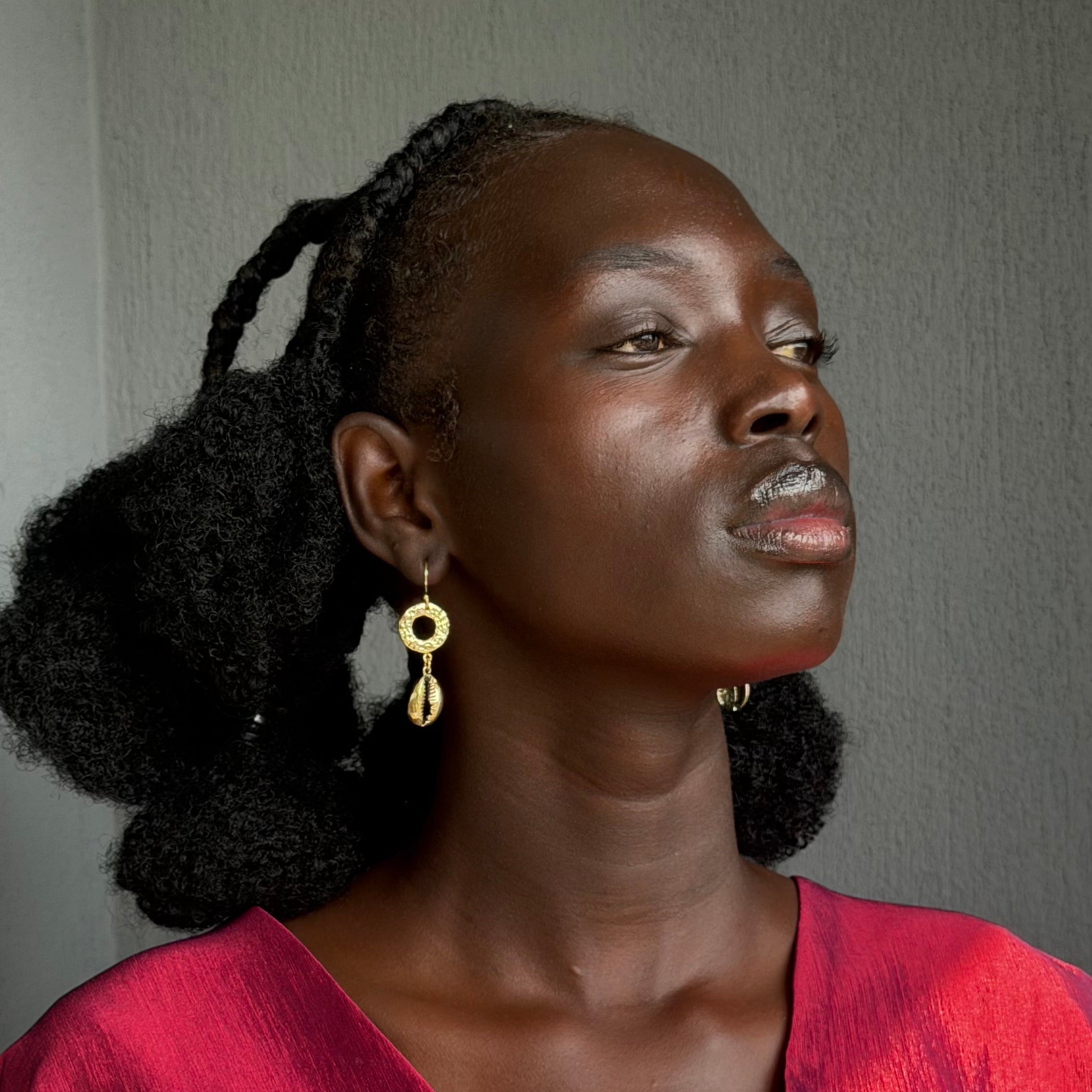 The Waridi Cowry Earring