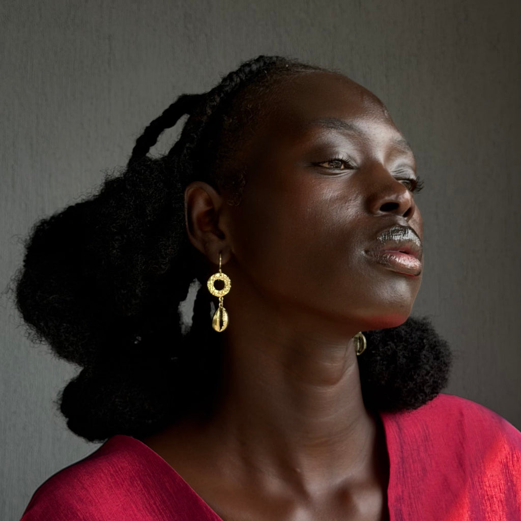 The Waridi Cowry Earring