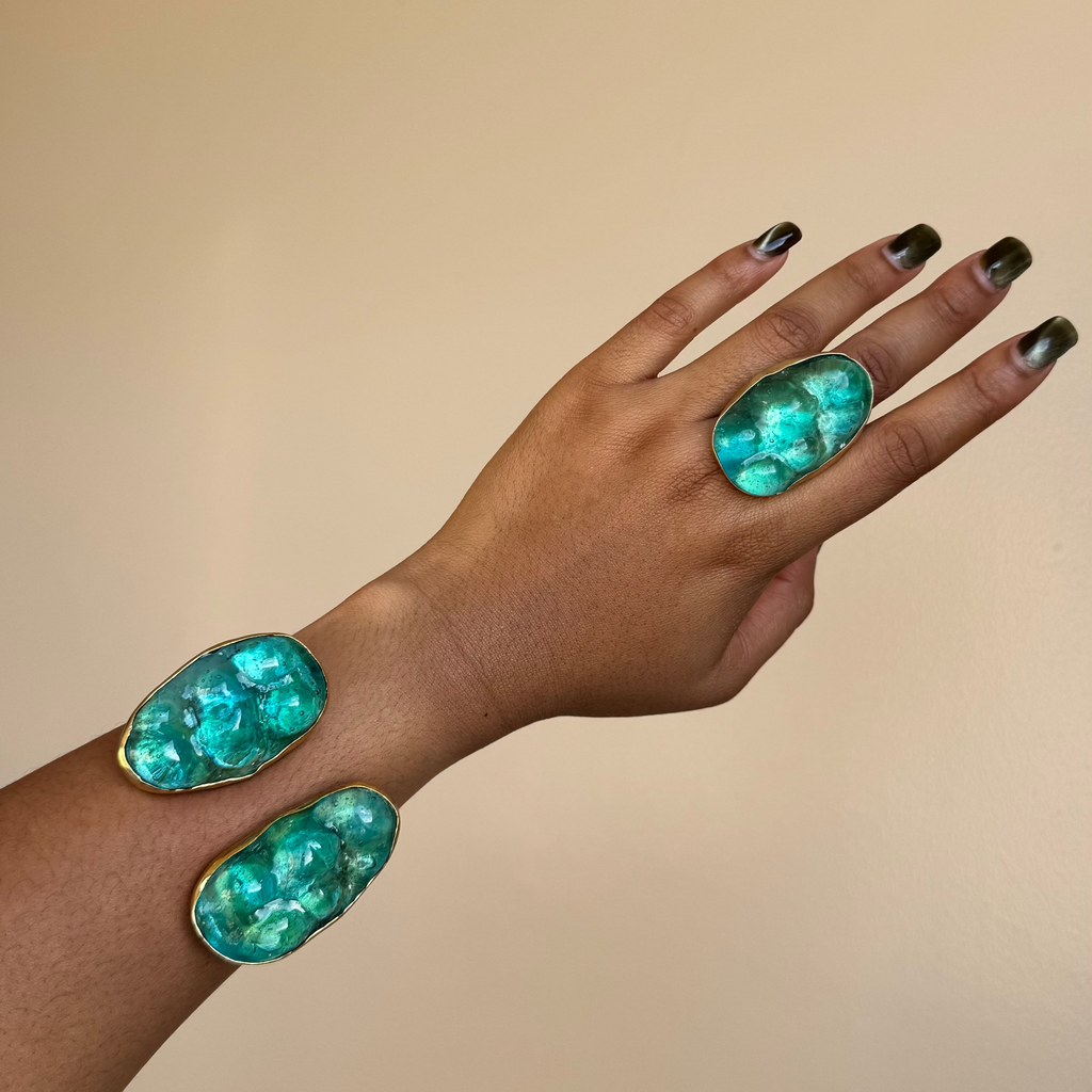 Aquamarine Glass Set