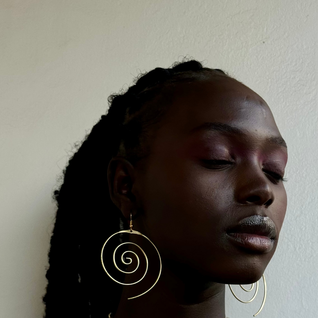 bahari spiral earrings